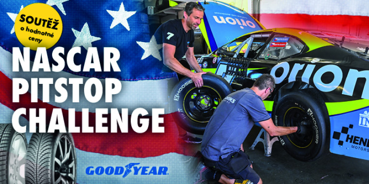 Soutěž NASCAR Pitstop Challenge o sadu pneumatik Goodyear a další hodnotné ceny! Přihlaste se i Vy!
